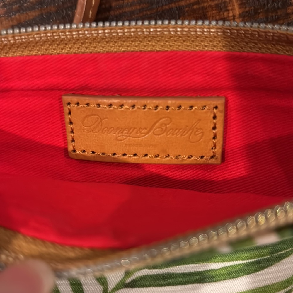 Dooney & Bourke Crossbody Bag Palm Montego Nylon Foldover Zip Small Purse - Picture 10 of 11